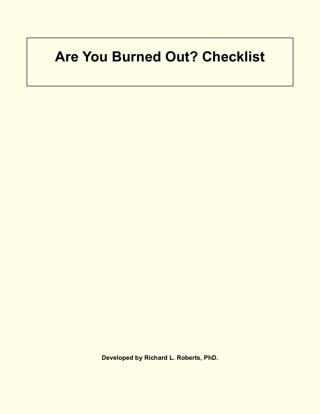 Burnout Quiz: Are You Burned Out?